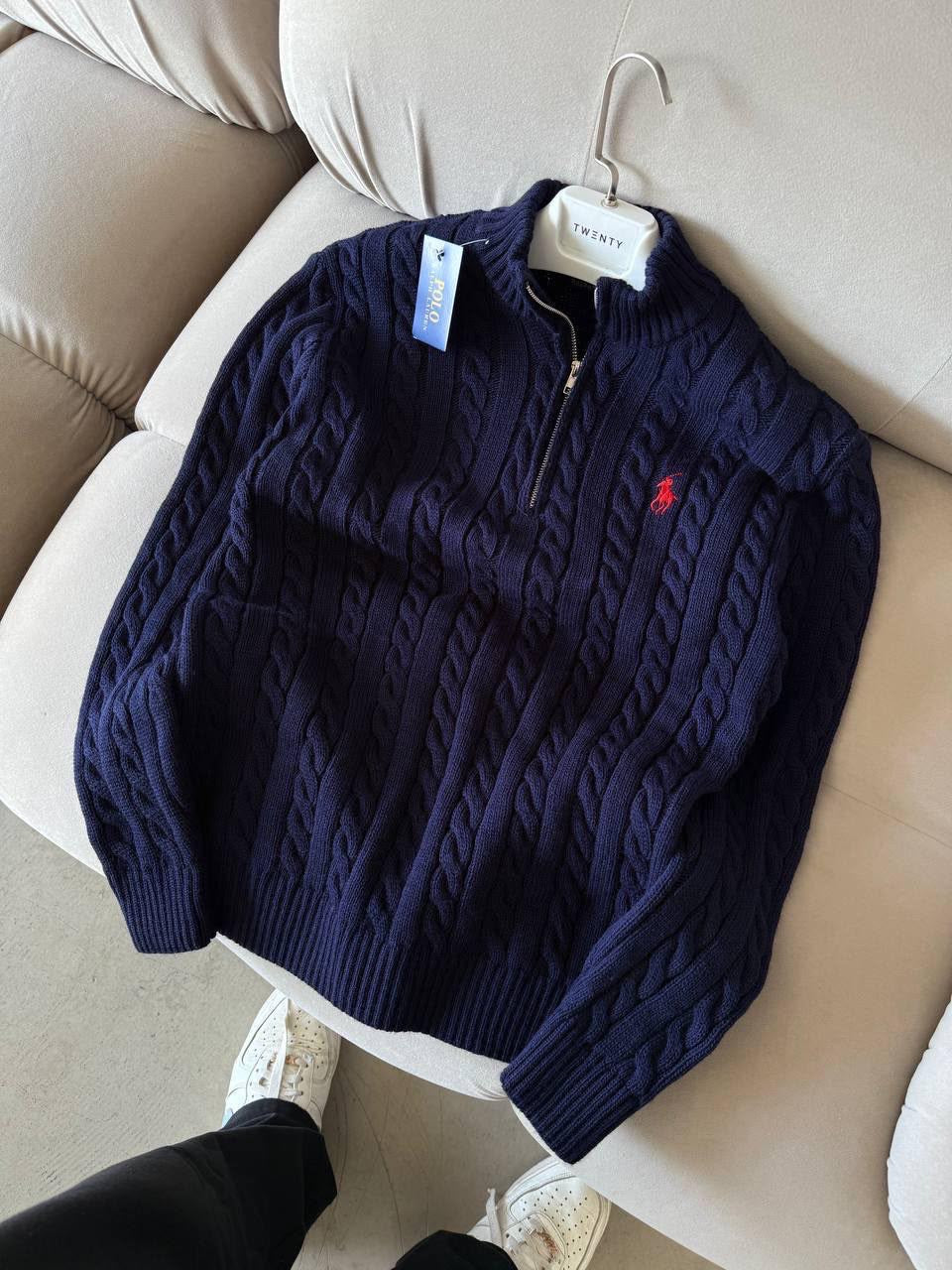 Polo fermuarlı lacivert